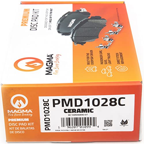 MAGMA Premium PMD1028C Ceramic Brake Pads, Front