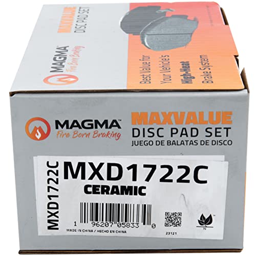 MAGMA MaxValue MXD1722C Ceramic Brake Pads, Rear