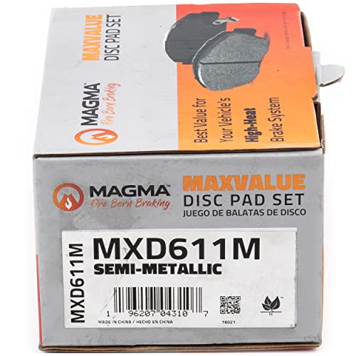MAGMA MaxValue MXD611M Semi-Metallic Brake Pads, Front