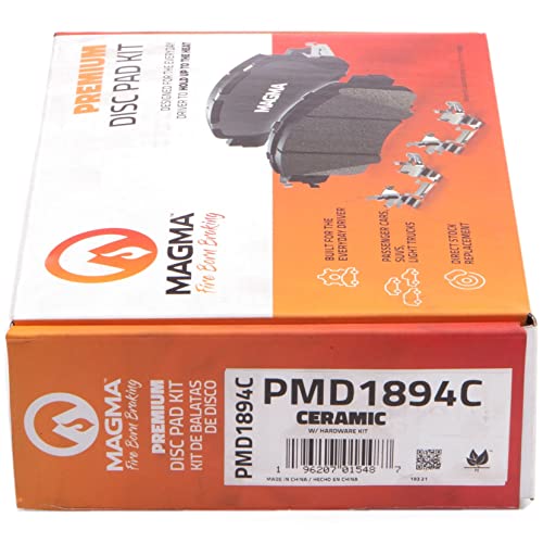 MAGMA Premium PMD1894C Ceramic Brake Pads, Front