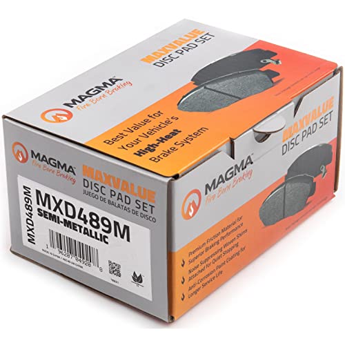 MAGMA MaxValue MXD489M Semi-Metallic Brake Pads, Front
