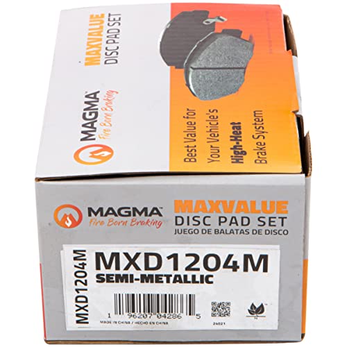 MAGMA MaxValue MXD1204M Semi-Metallic Brake Pads, Front