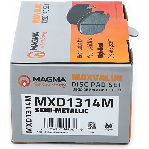 MAGMA MaxValue MXD1314M Semi-Metallic Brake Pads, Rear