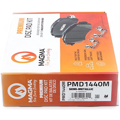 MAGMA Premium PMD1440M Semi-Metallic Brake Pads, Front