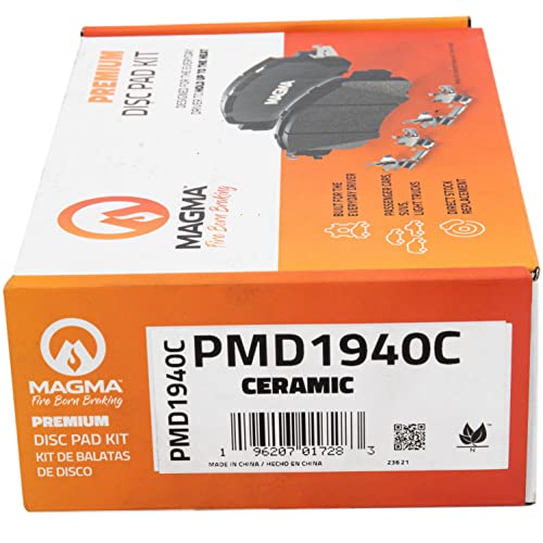 MAGMA Premium PMD1940C Ceramic Brake Pads, Front