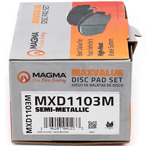 MAGMA MaxValue MXD1103M Semi-Metallic Brake Pads, Rear