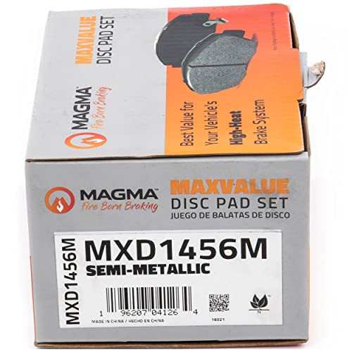 MAGMA MaxValue MXD1456M Semi-Metallic Brake Pads, Rear