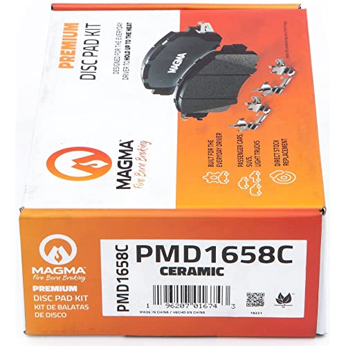 MAGMA Premium PMD1658C Ceramic Brake Pads, Front