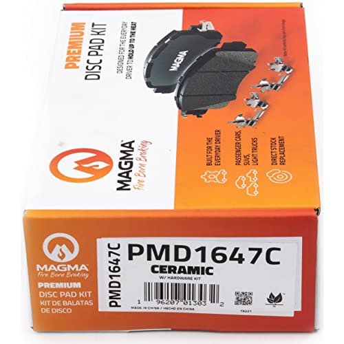 MAGMA Premium PMD1647C Ceramic Brake Pads, Rear
