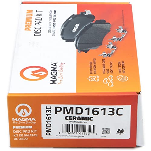 MAGMA Premium PMD1613C Ceramic Brake Pads, Rear