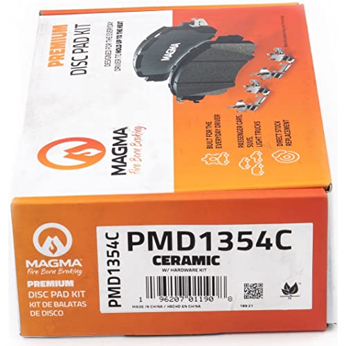 MAGMA Premium PMD1354C Ceramic Brake Pads, Rear