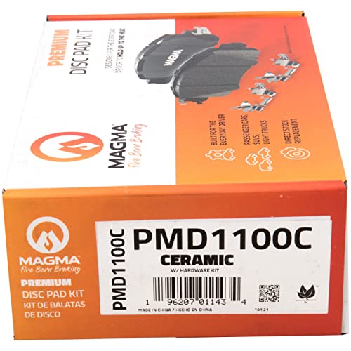 MAGMA Premium PMD1100C Ceramic Brake Pads, Rear