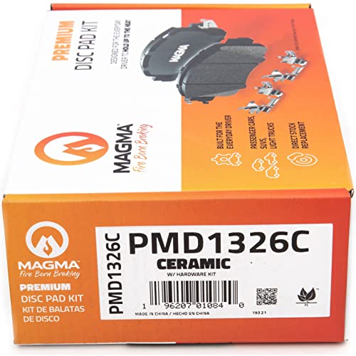 MAGMA Premium PMD1326C Ceramic Brake Pads, Rear