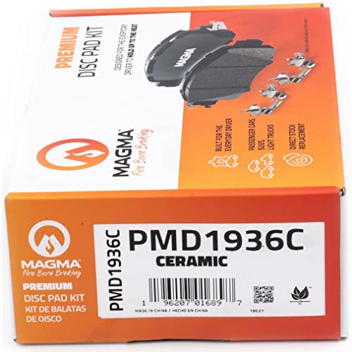 MAGMA Premium PMD1936C Ceramic Brake Pads, Rear