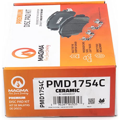 MAGMA Premium PMD1754C Ceramic Brake Pads, Rear