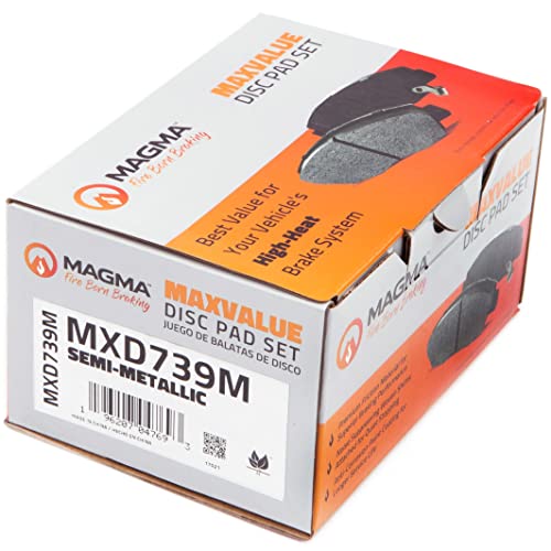 MAGMA MaxValue MXD739M Semi-Metallic Brake Pads, Rear