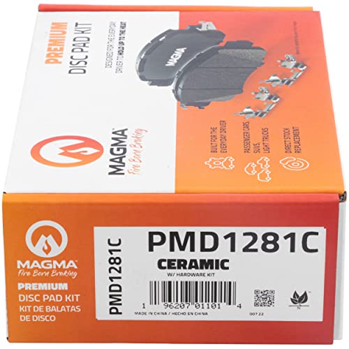 MAGMA Premium PMD1281C Ceramic Brake Pads, Rear