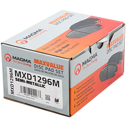 MAGMA MaxValue MXD1296M Semi-Metallic Brake Pads, Rear
