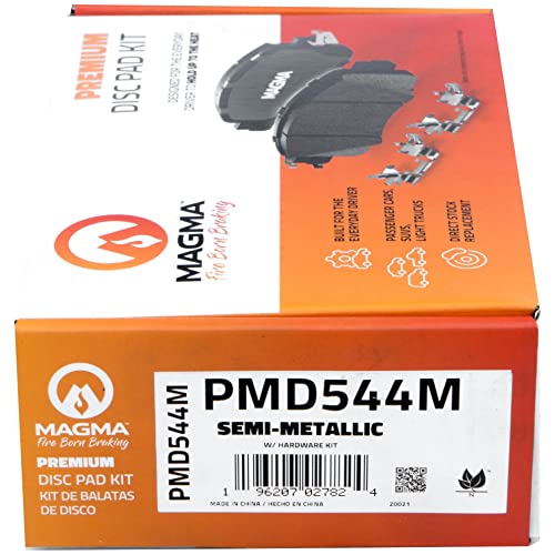 MAGMA Premium PMD544M Semi-Metallic Brake Pads, Rear