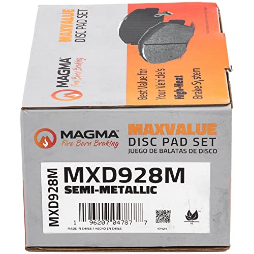 MAGMA MaxValue MXD928M Semi-Metallic Brake Pads, Rear