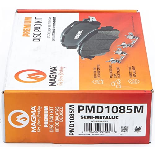 MAGMA Premium PMD1085M Semi-Metallic Brake Pads, Front
