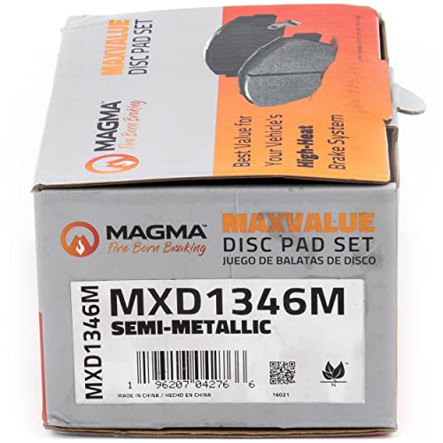 MAGMA MaxValue MXD1346M Semi-Metallic Brake Pads, Front