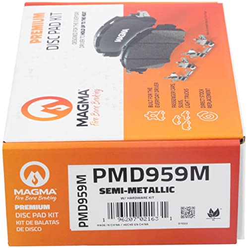 MAGMA Premium PMD959M Semi-Metallic Brake Pads, Front