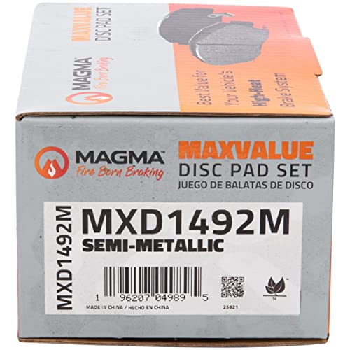 MAGMA MaxValue MXD1492M Semi-Metallic Brake Pads, Rear