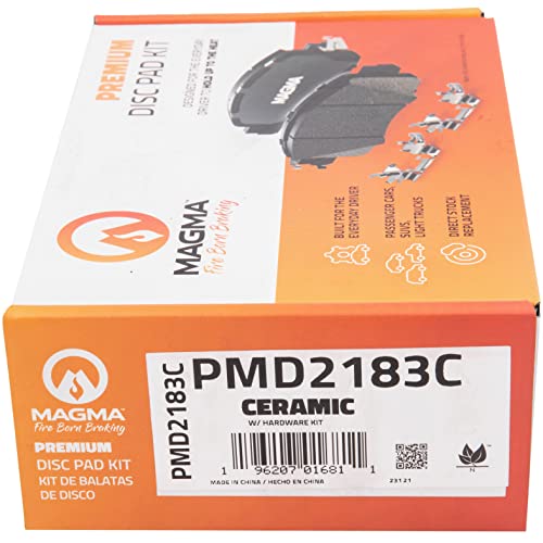 MAGMA Premium PMD2183C Ceramic Brake Pads, Rear