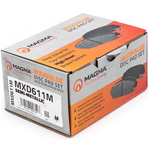 MAGMA MaxValue MXD611M Semi-Metallic Brake Pads, Front