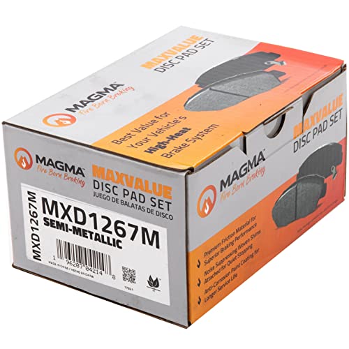 MAGMA MaxValue MXD1267M Semi-Metallic Brake Pads, Rear