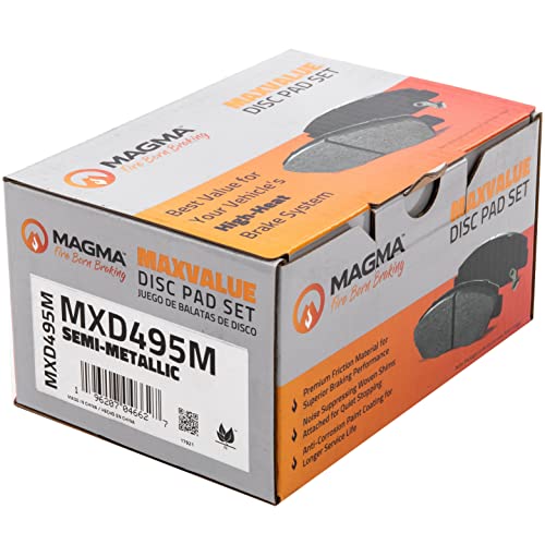 MAGMA MaxValue MXD495M Semi-Metallic Brake Pads, Rear