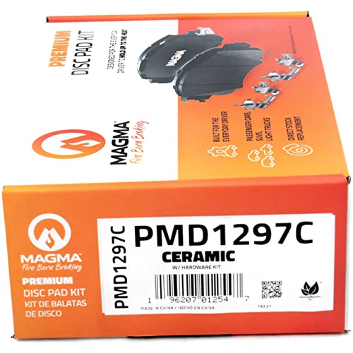 MAGMA Premium PMD1297C Ceramic Brake Pads, Rear