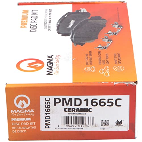 MAGMA Premium PMD1665C Ceramic Brake Pads, Rear