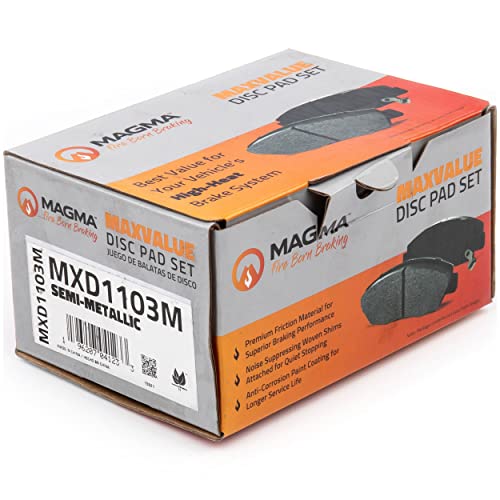 MAGMA MaxValue MXD1103M Semi-Metallic Brake Pads, Rear