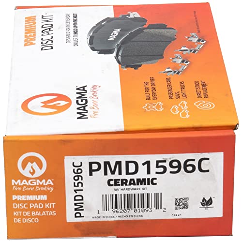 MAGMA Premium PMD1596C Ceramic Brake Pads, Rear