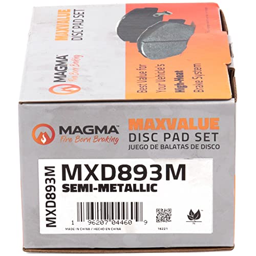 MAGMA MaxValue MXD893M Semi-Metallic Brake Pads, Front