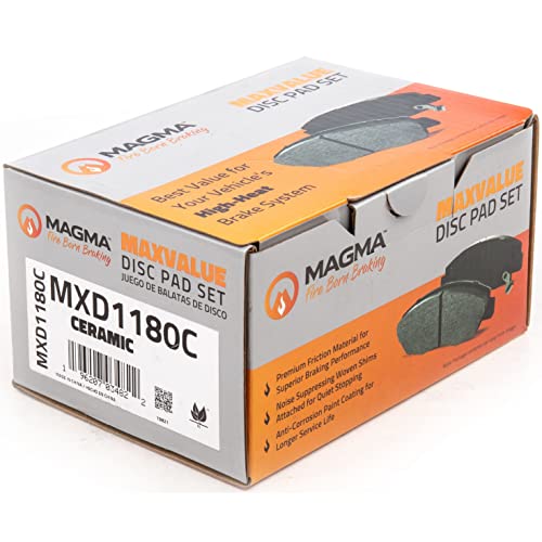 MAGMA MaxValue MXD1180C Ceramic Brake Pads, Rear