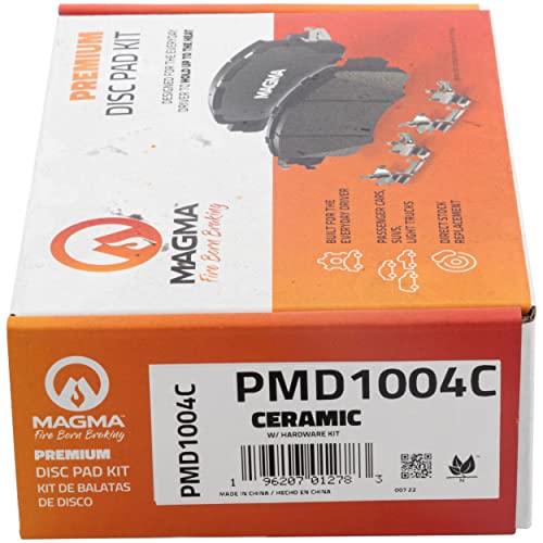MAGMA Premium PMD1004C Ceramic Brake Pads, Rear