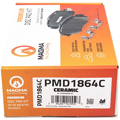 MAGMA Premium PMD1864C Ceramic Brake Pads, Front
