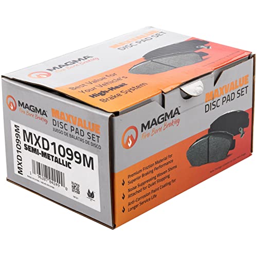 MAGMA MaxValue MXD1099M Semi-Metallic Brake Pads, Rear