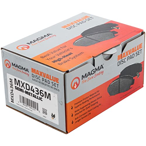 MAGMA MaxValue MXD436M Semi-Metallic Brake Pads, Front