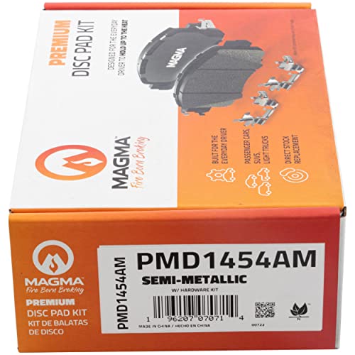 MAGMA Premium PMD1454AM Semi-Metallic Brake Pads, Front