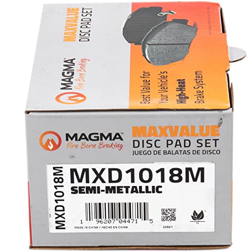 MAGMA MaxValue MXD1018M Semi-Metallic Brake Pads, Rear