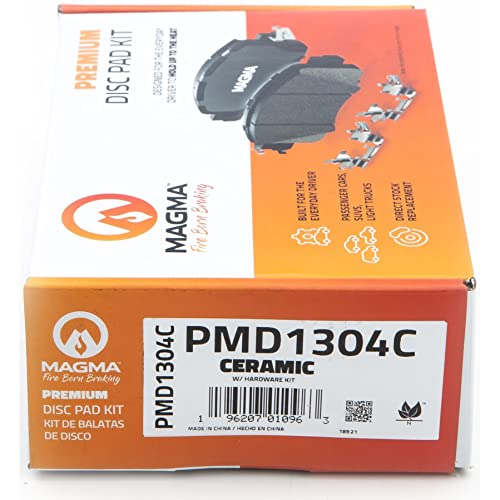 MAGMA Premium PMD1304C Ceramic Brake Pads, Rear