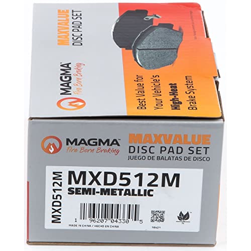 MAGMA MaxValue MXD512M Semi-Metallic Brake Pads, Rear