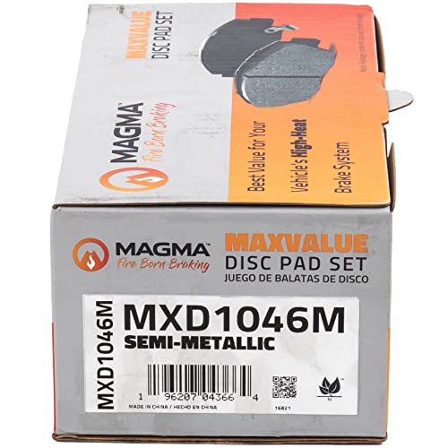 MAGMA MaxValue MXD1046M Semi-Metallic Brake Pads, Rear