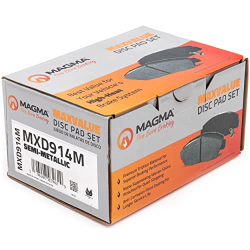 MAGMA MaxValue MXD914M Semi-Metallic Brake Pads, Front