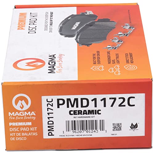 MAGMA Premium PMD1172C Ceramic Brake Pads, Rear