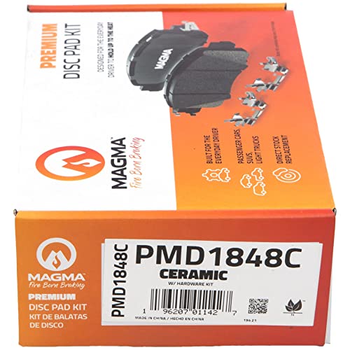MAGMA Premium PMD1848C Ceramic Brake Pads, Rear